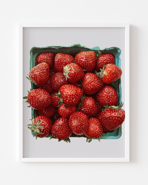 Poster in verschiedenen Größen | Erdbeeren | ILLUSTRYST.com | StoneCon GmbH  - illustryst